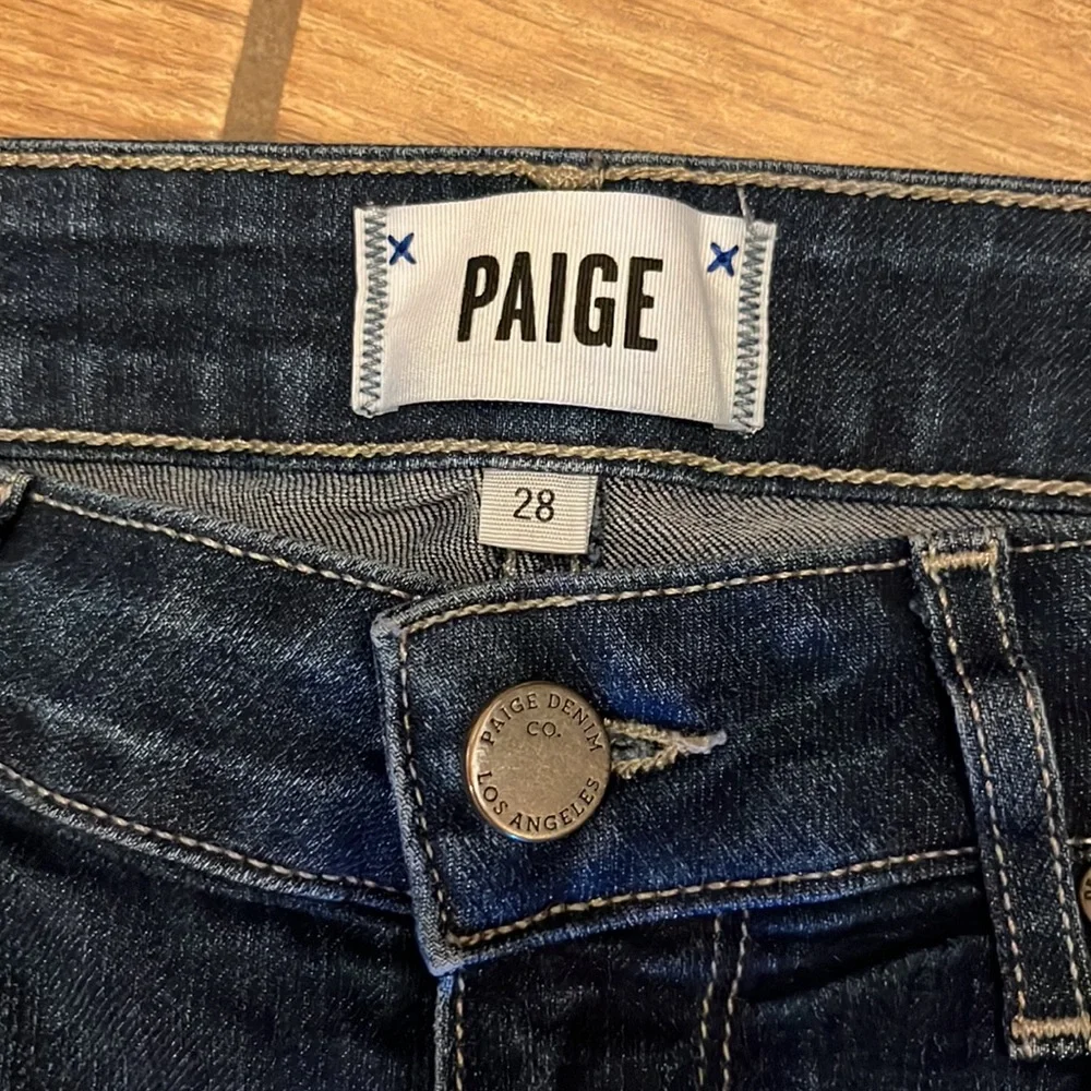 Paige Skinny Jeans Dark Blue 28 - Picture 2 of 10